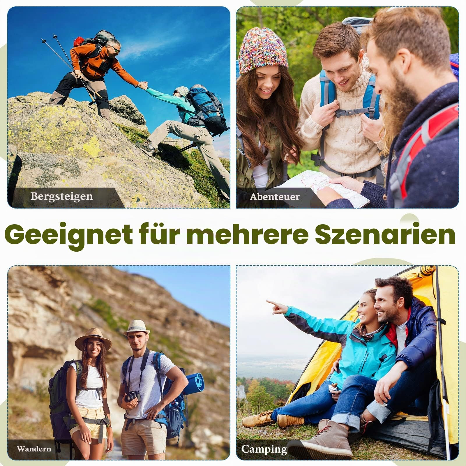 Pace Counter Beads 3 Stück Cord Ranger Perlen Wandern Ranger Pacecounter für Camping Wandern Outdoor Zubehör, 3 Farben, 22,9 cm lang