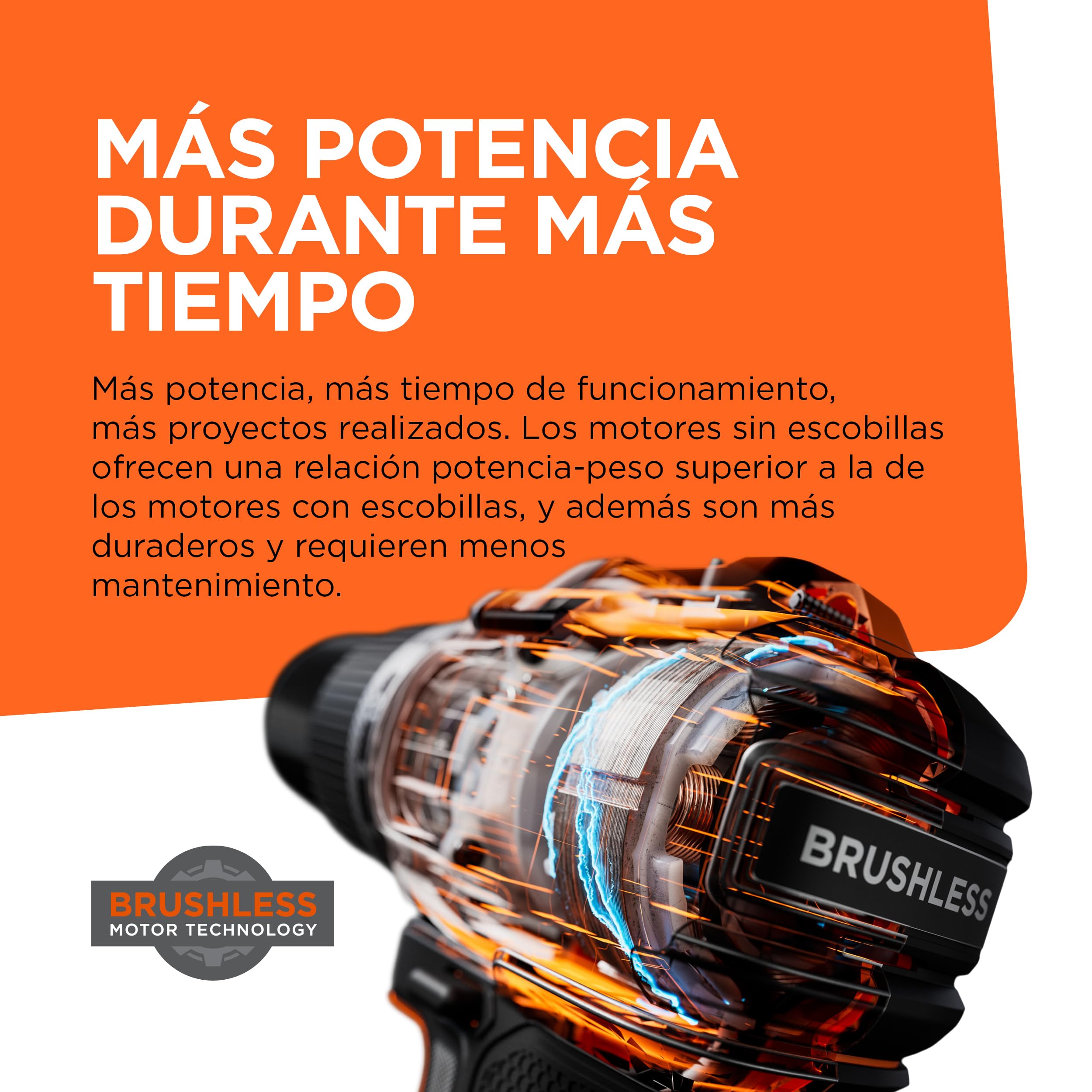 BLACK+DECKER Destornillador de impacto sin escobillas, unidad desnuda llave de impacto inalámbrica y 20 brocas, sin batería ni cargador, BLIM78NZ-XJ