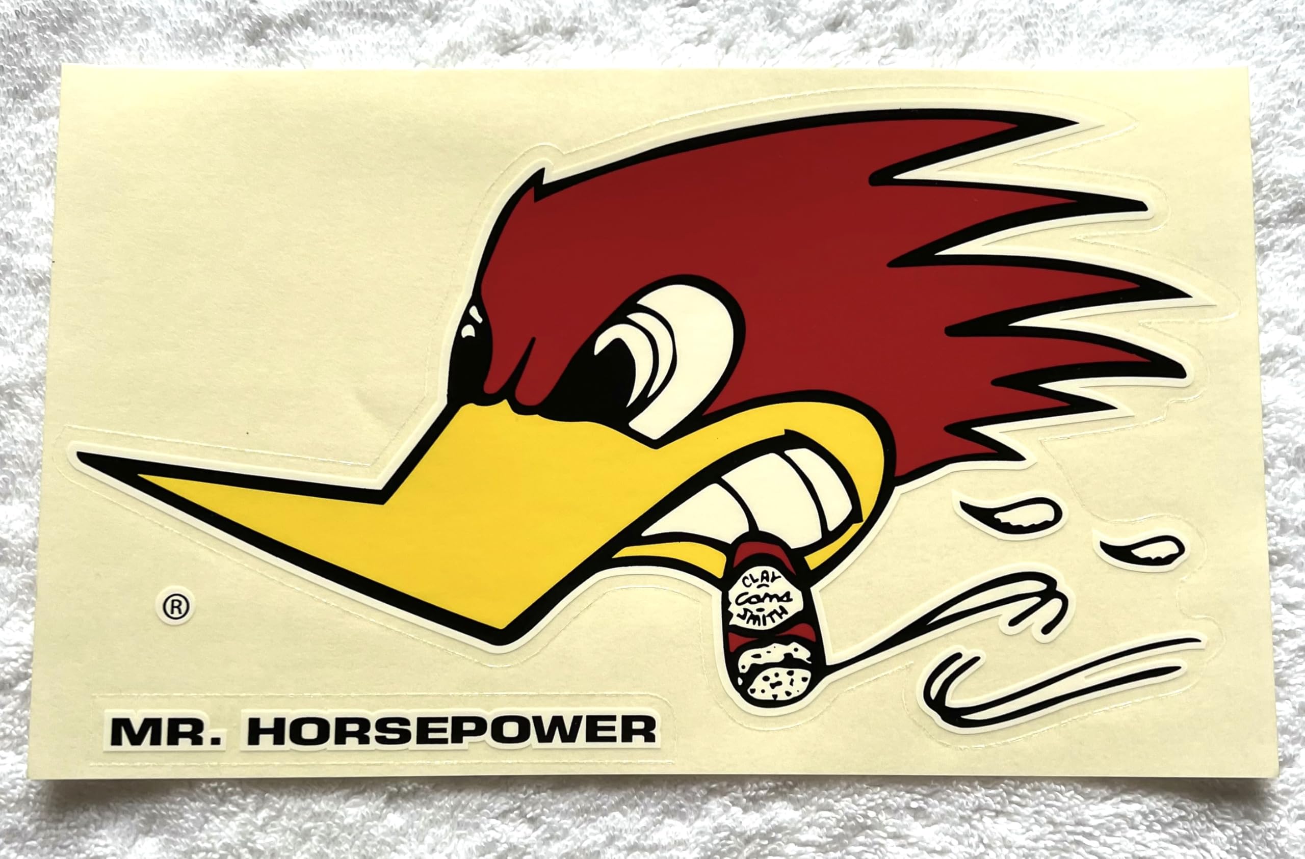 Amazon.com: 2 Large Mr. Horsepower, Woodpecker Car Decals 10 3/4 