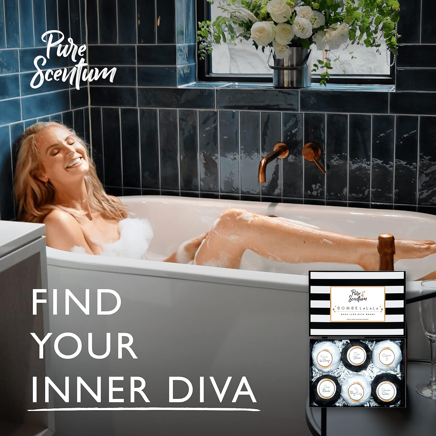 Pure Scentum Bombelalala Bath Bombs - Relaxing Bath Bomb Gift Set for Women – US Made, Luxurious, Organic, Vegan and Large Bath Bombs : Beauty & Personal Care