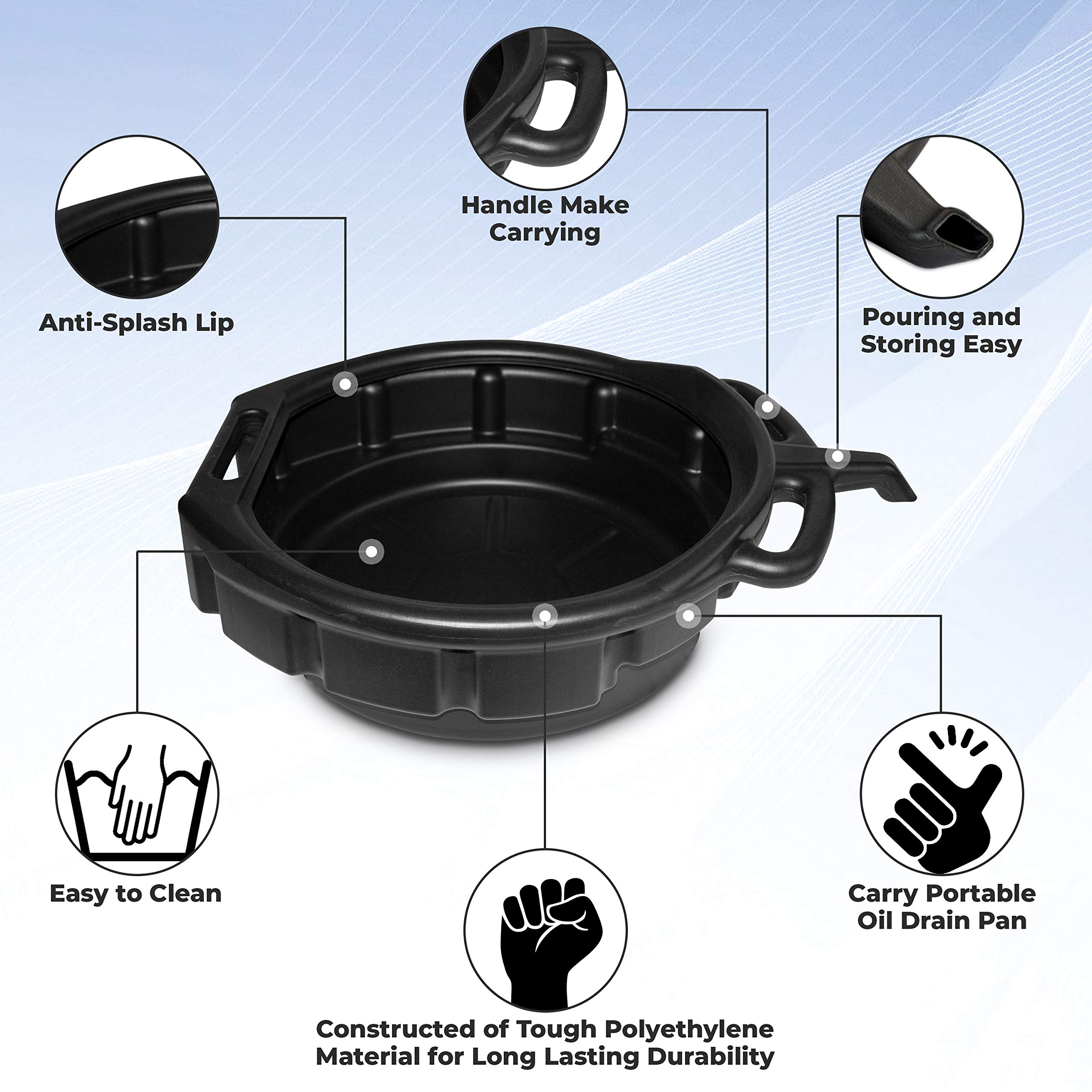 Tools House 16 litres Oil Drain Pan, Coolant, Gearbox fuel, antifreeze