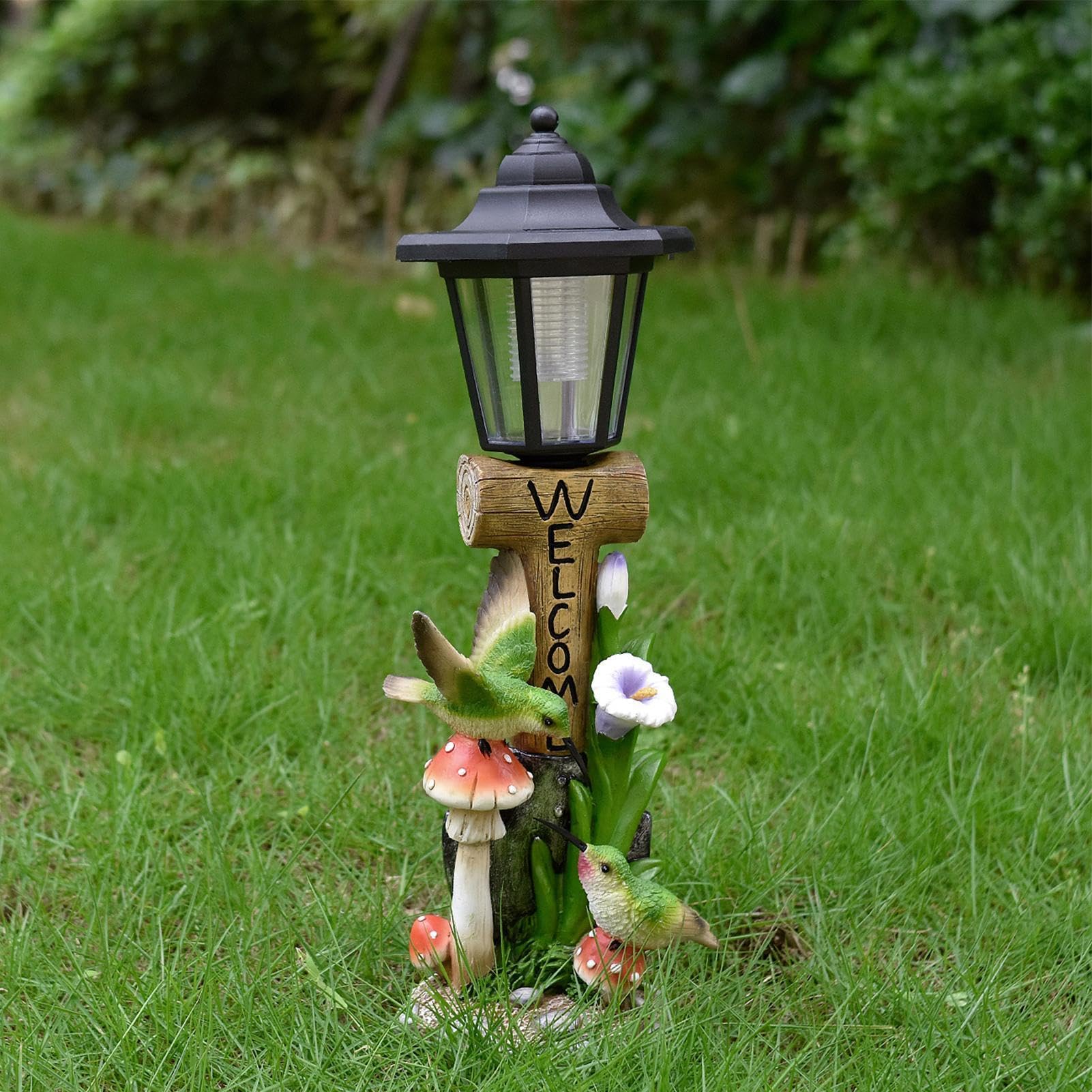 Estatua De Jardín Con Luz Solar Figura Decorativa Iluminada Impermeable | Figuras Decorativas de Césped Para Patio, Porche, Balcón, Césped, Pasillo, Hogar,