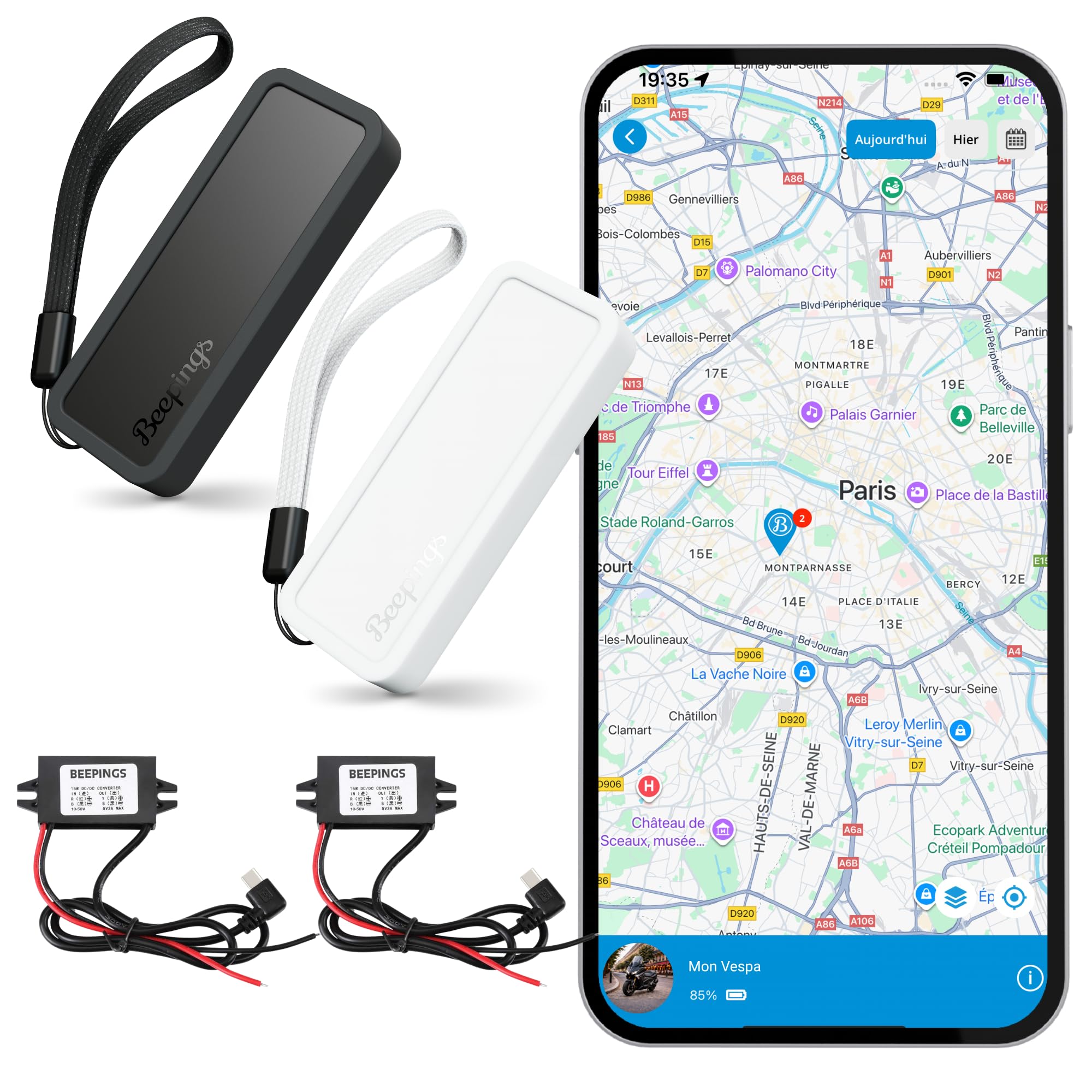 Pack Zen S + Convertidor; Localizador GPS - Coche, Moto, Patinete