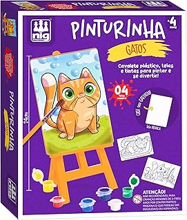 Nig Brinquedos Kit de Pintura Infantil Pinturinha Gatos