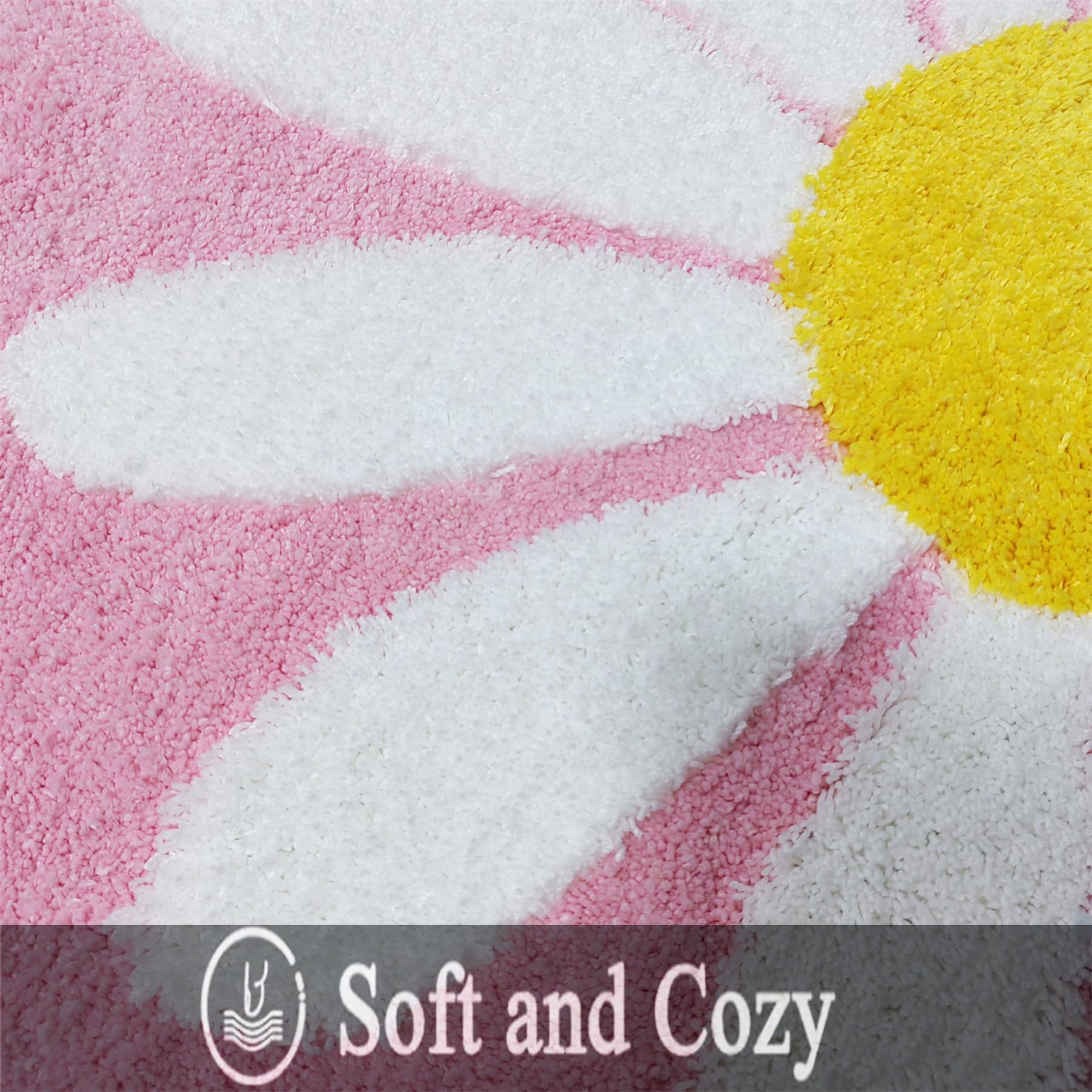 Flower Floor Mat Pink × White Amazon.com: Pink Flowers Sea Romantic Sweet Indoor Outdoor Area