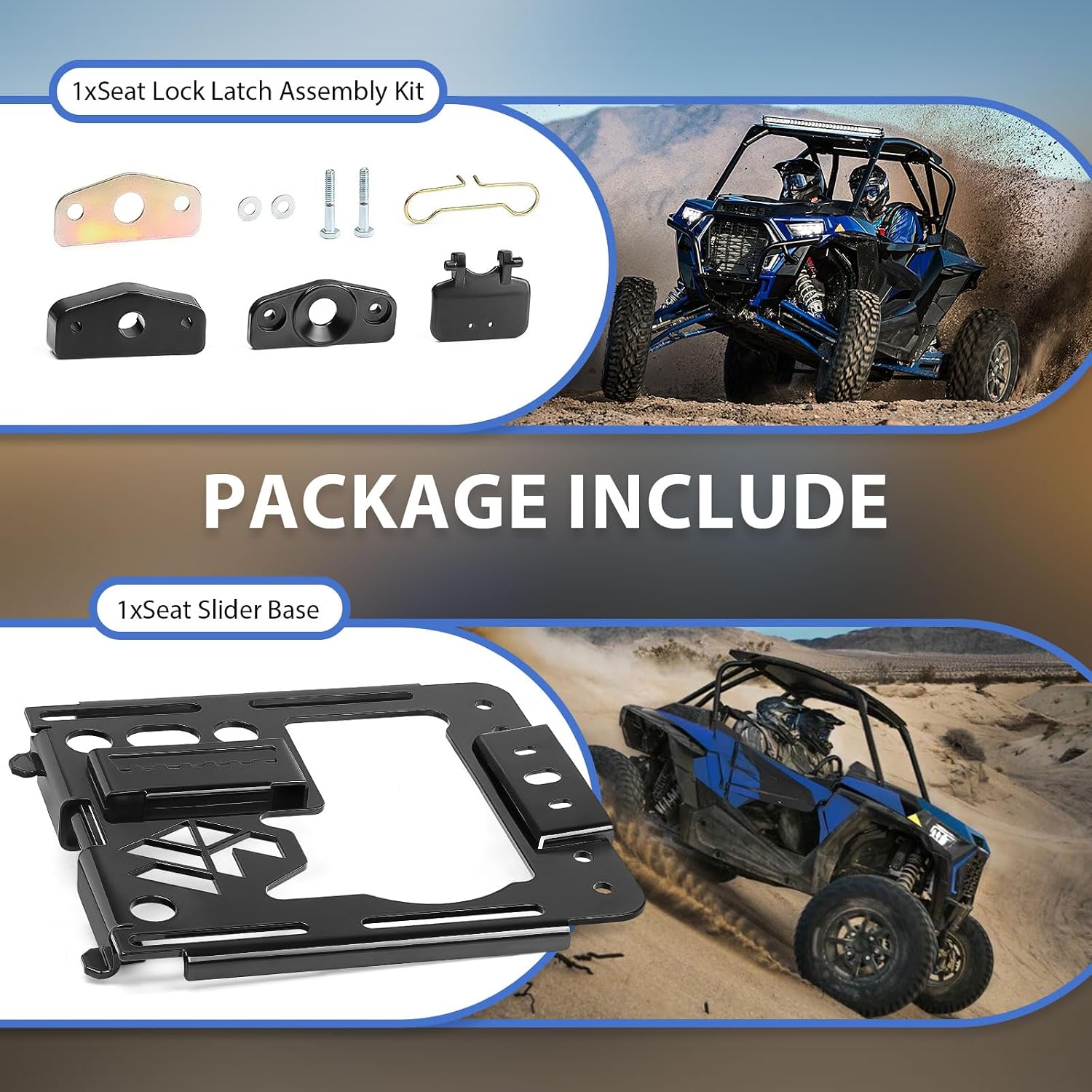 Seat Slider Base Assembly Latch Lever Kits For Polaris General 1000 XP 4 RZR 1000 900 XP Turbo RS1 5450170 5437119 5437121