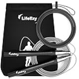 Jump Rope, High Speed Weighted Jump Rope - Premium Quality Tangle-Free - Self-Locking Screw-Free Design - Jump Ropes for Fitness - Skipping Rope for Workout Fitness, Crossfit & Home Exercises