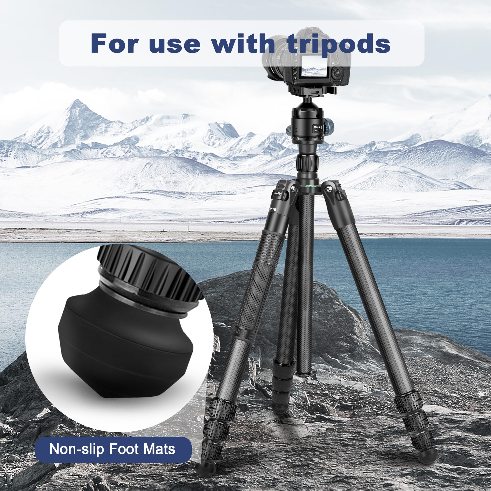 Manbily - 3 Piedini In Gomma Per Treppiedi E Monopiedi, Vite Da 3/8'', Antiscivolo, Universali - Foto 11