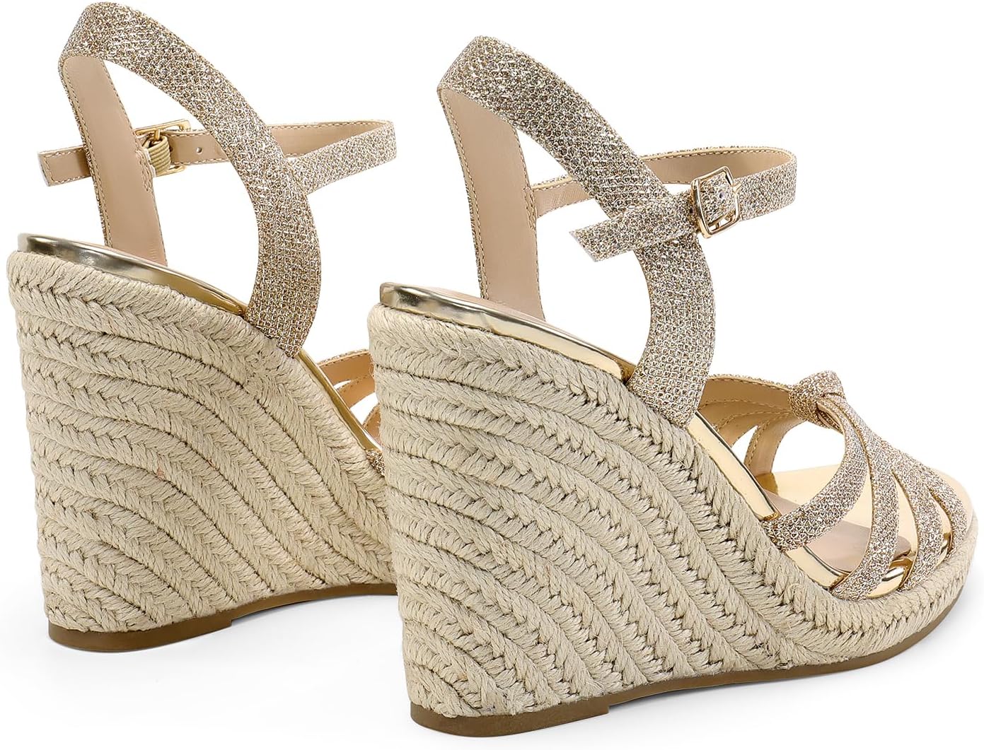 DREAM PAIRS Wedge Sandals for Women Dressy Summer, Platform Espadrille Strappy Casual Braided Heels Comfortable with Open Toe and Ankle Strap - Image 4