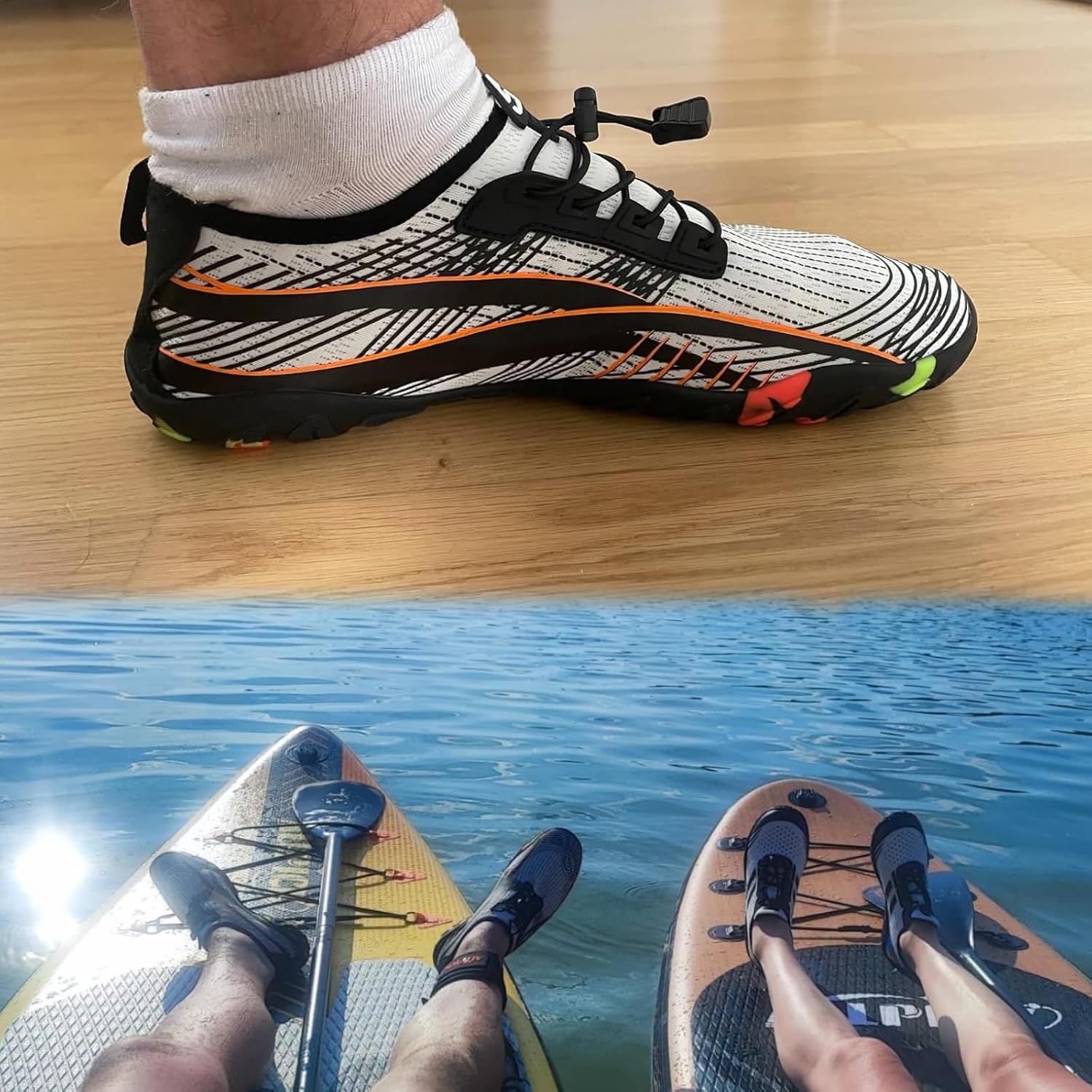 IceUnicorn Strandschuhe Badeschuhe Damen Herren Schwimmschuhe Aquaschuhe Sommer Schnell Trocknend Surfschuhe - Image 3