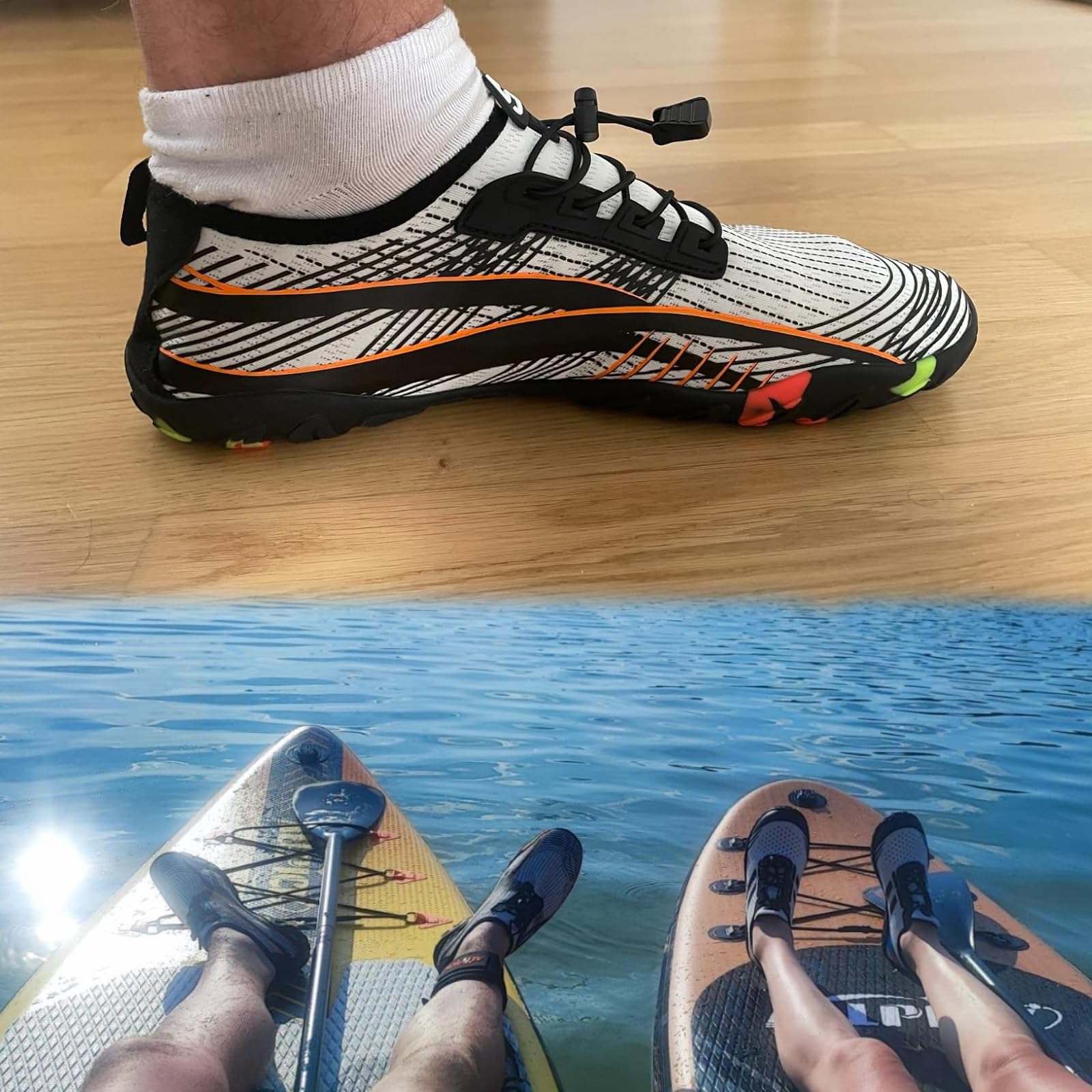IceUnicorn Strandschuhe Badeschuhe Damen Herren Schwimmschuhe Aquaschuhe Sommer Schnell Trocknend Surfschuhe