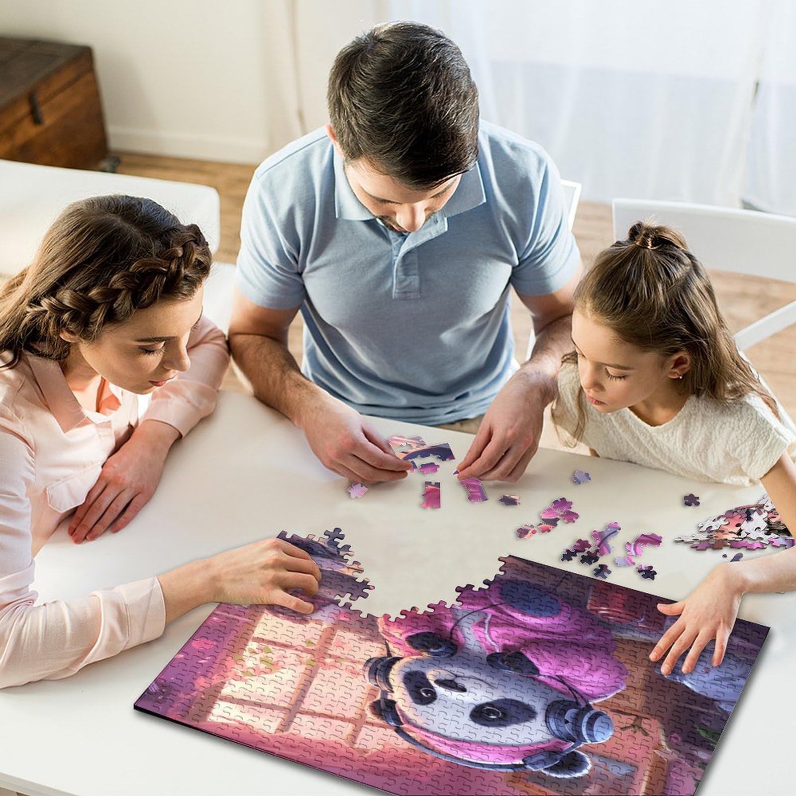 Puzzle, Nadmuchiwany Bałwan Dla Dorosłych Zabawa Niebieski Bałwan Puzzle Jigsaw Edukacja Domowa Gra Zabawka Intelektualna Gra Zabawka Antystresowa/Style-5/1000Pcs (75X50Cm)
