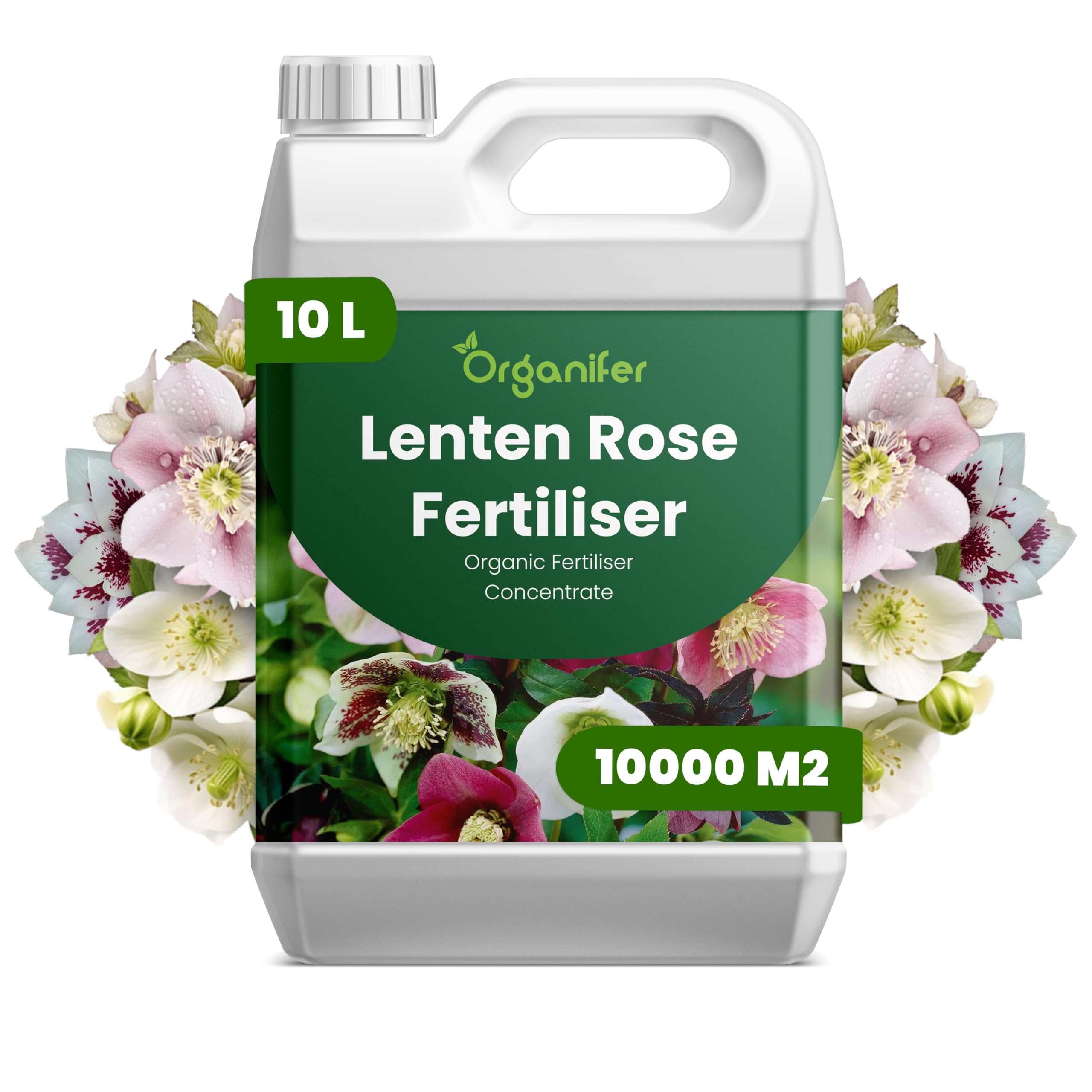 Fertilizante Líquido Para Rosa De Cuajada - 10L - NPK 3-4-3 | Hojas Sanas Y Floración Abundante - Organifer