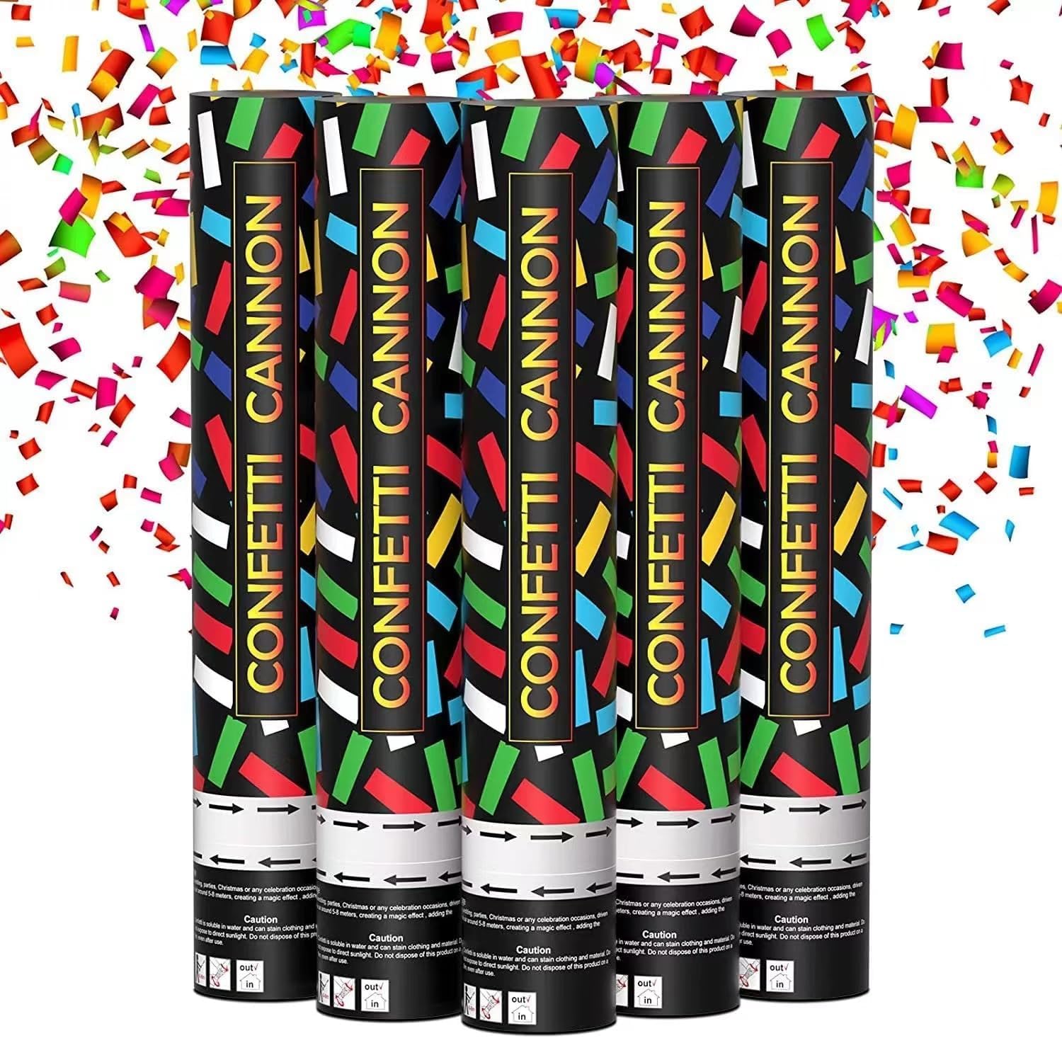 Sponsored Ad – Confetti Cannon Party Poppers [5 Pack], 12 Inch Multicolor Biodegradable Confetti for Wedding, Birthday Party, Graduation Celebrations, Pranks,Goodie Bags Fillers and Prize,Trendy Buy