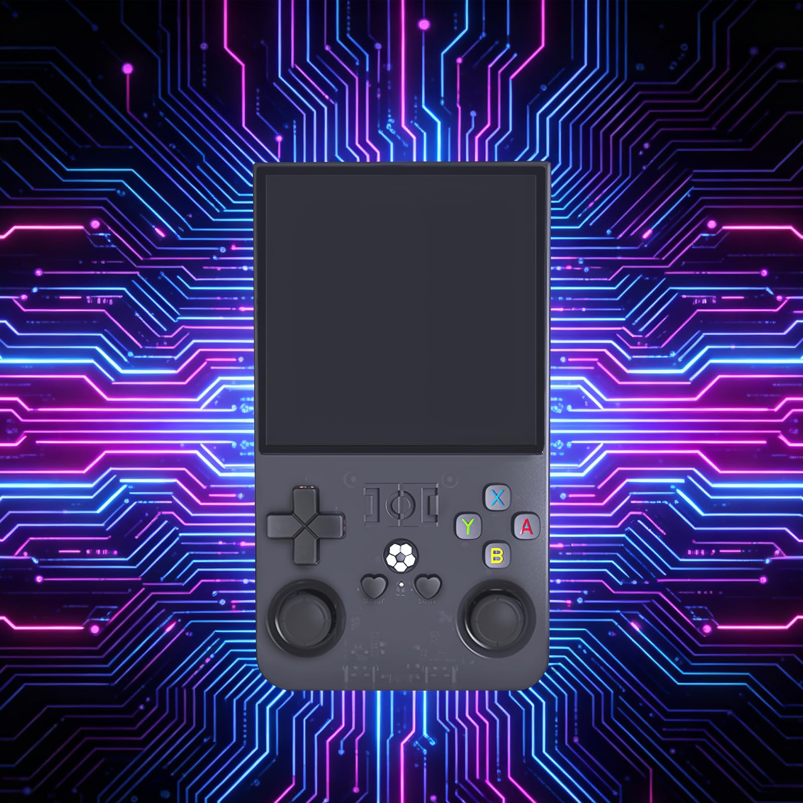 Retro Handheld Spielkonsole 128GB, IPS Bildschirm, Linux System (Grau) | Tragbare Retro Konsole mit 4000mAh Akku, mehreren Emulatoren und Tasche für Gaming unterwegs, Familie und Freizeit