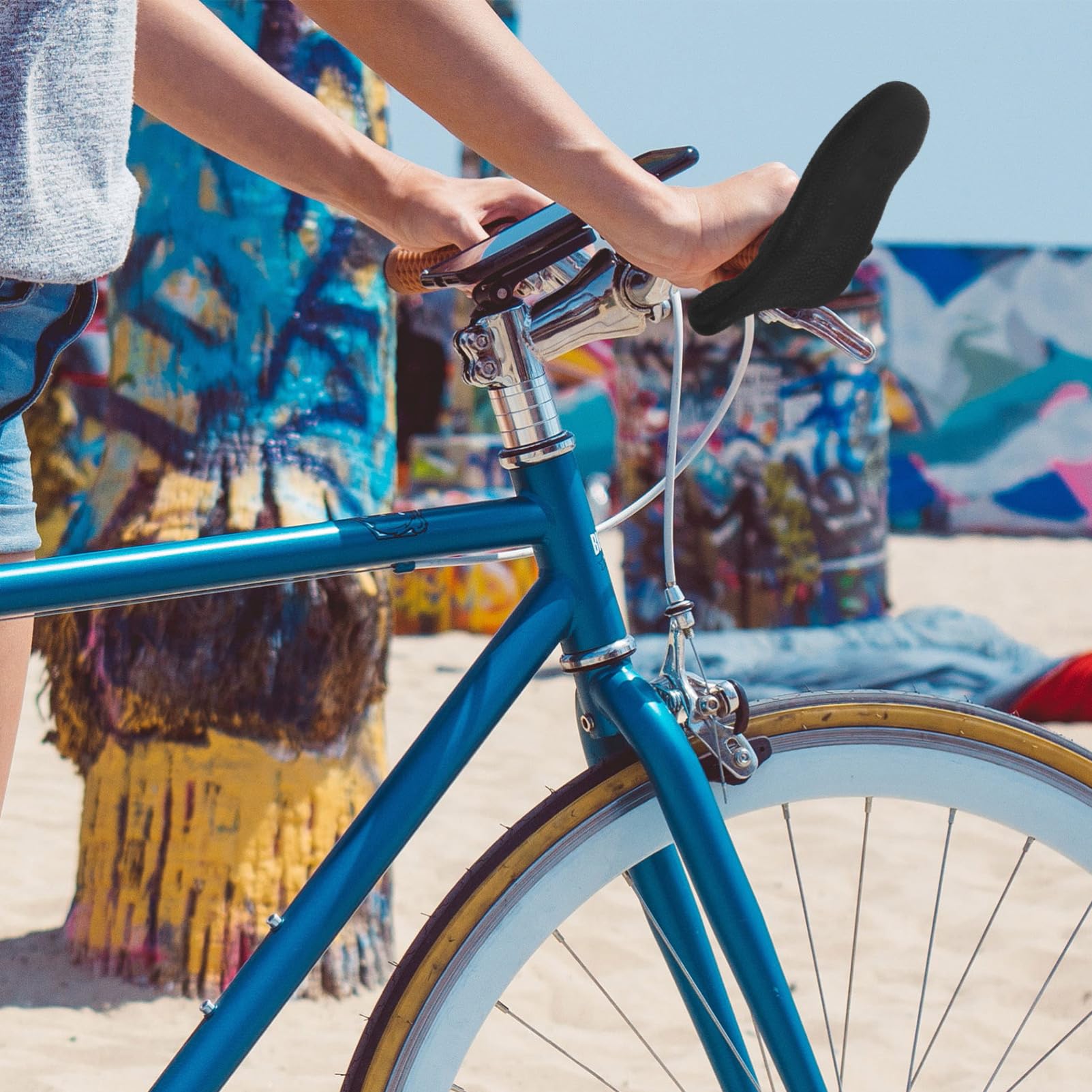 Toddmomy Guidon De Vélo De Montagne Poignées De Vélo Pièces De Vélo Housse De Guidon De Vélo Poignées De Vélo Antichoc Embouts De Poignée De Vélo Embouts Antidérapants en Caoutchouc