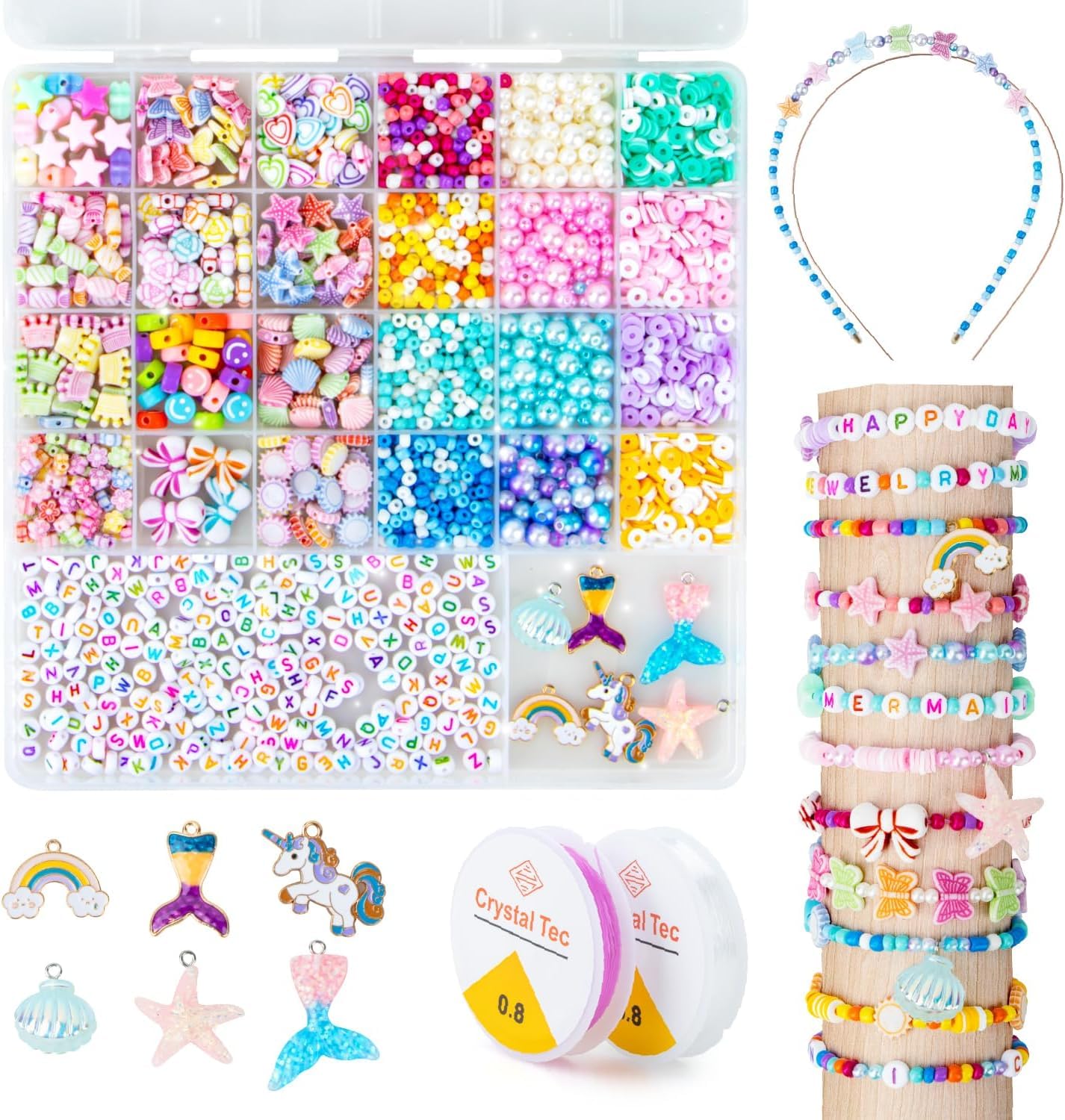 Tozinova 2200Pcs Bracelet Making Kit for Girls Age 5-14