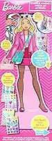 Vista 2 de Barbie Sparkle - Juego de actividades magnéticas de 20 pulgadas con trajes para mezclar y combinar y calcomanías brillantes, juego creativo