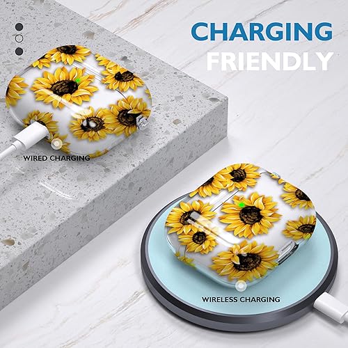 Miniatura 2 de Maxjoy Diseñada para AirPod de 3 generación y funda compatible con AirPod Pro, funda transparente y suave para mujeres y niñas con funda protectora