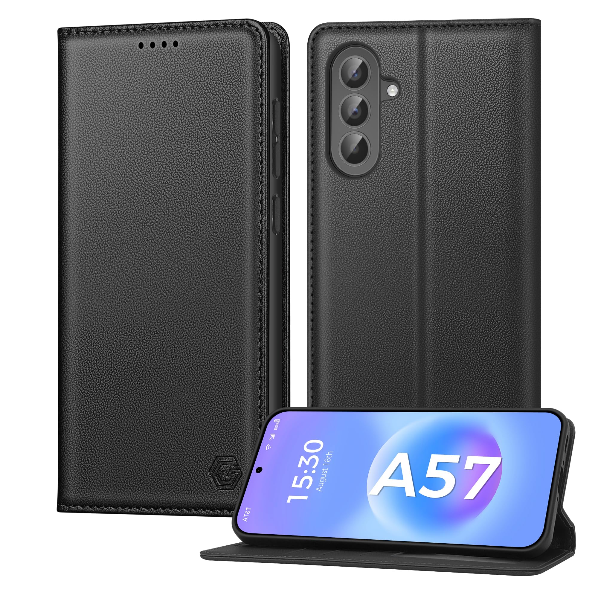 Kirnntca Handyhülle für Samsung Galaxy A57 5G Hülle, Kartenfach Premium PU Leder Klapphülle Schutzhülle, Standfunktion Tasche Flip Case für Samsung Galaxy A57 5G