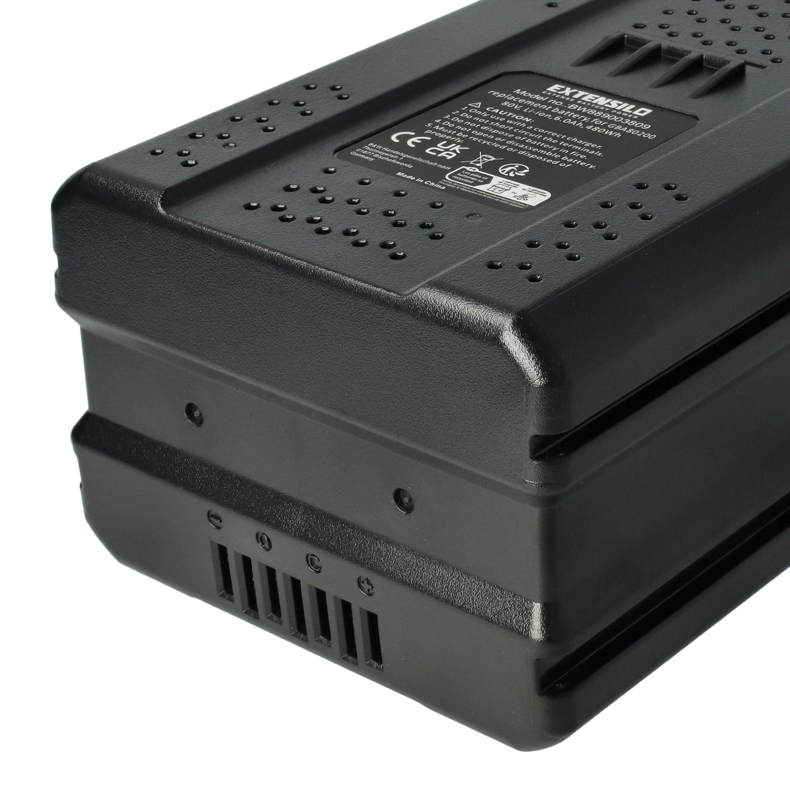 batteria sostituisce Stiga SBT 2580 AE, BT 80 Li 5.0, BT 80 Li 4.0 per utensile elettrico (6000 mAh, Li-Ion, 80 V)
