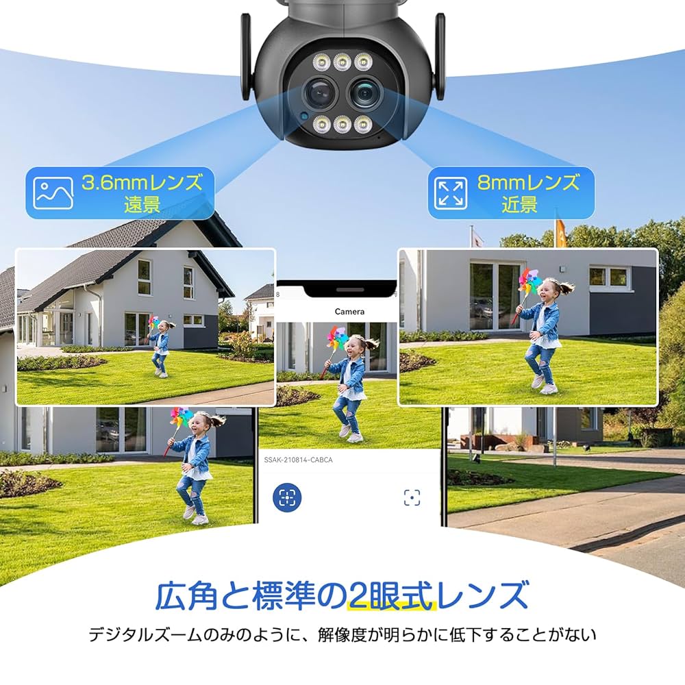 Amazon.co.jp: 【 最新ダブルレンズ】Ctronics 防犯カメラ 屋外
