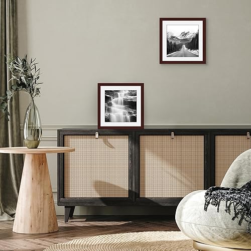 Vista 341 de Americanflat Portarretratos de 8 x 12 pulgadas con plexiglás pulido, juego de 2 portarretratos de 6 x 8 pulgadas con paspartú o para fotos de 8 x 12