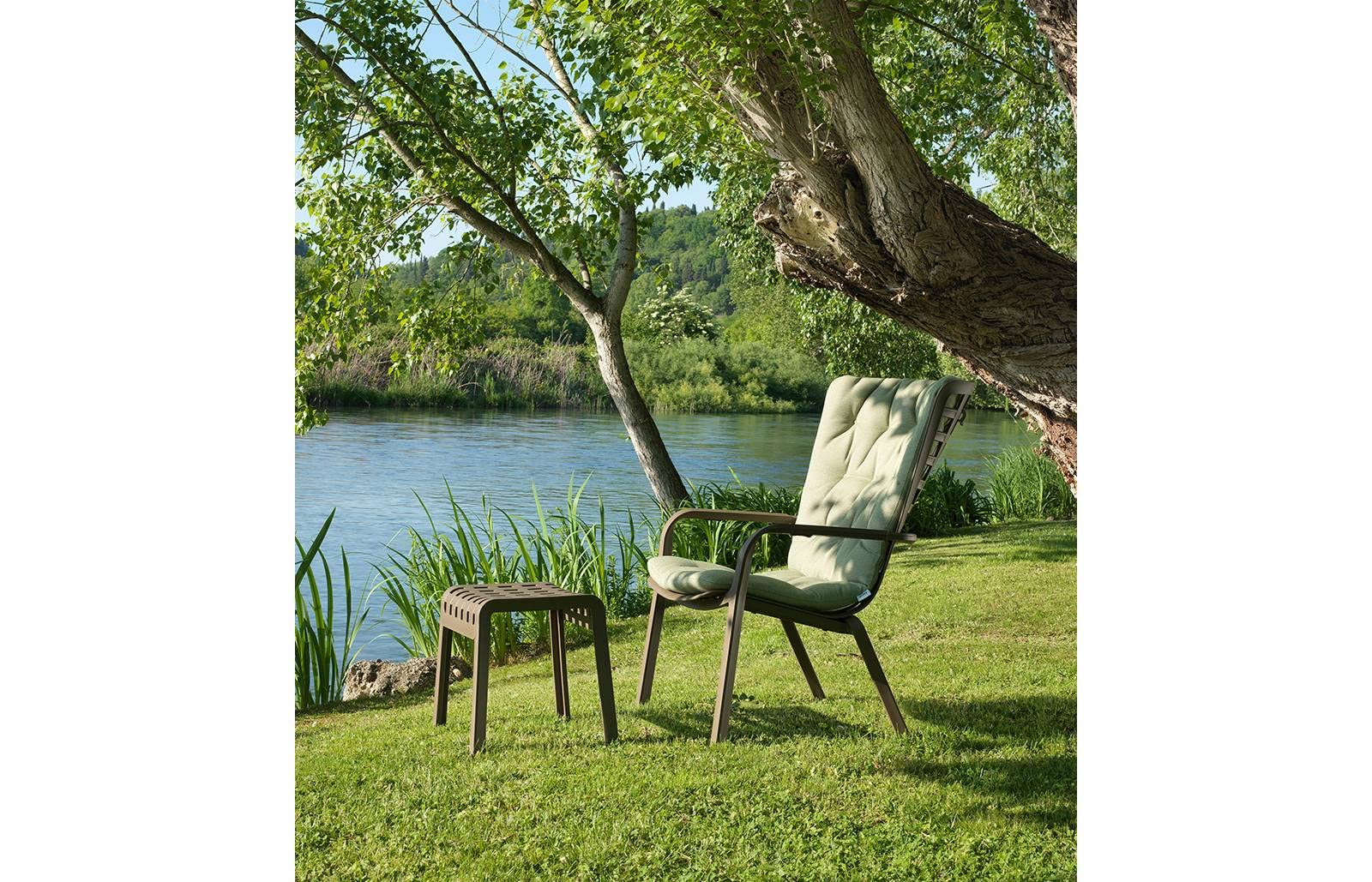 Decor Space Cuscino per Poltrona Nardi Folio a dondolo per giardino e veranda "Made in Italy" (Cuscino, Felce)