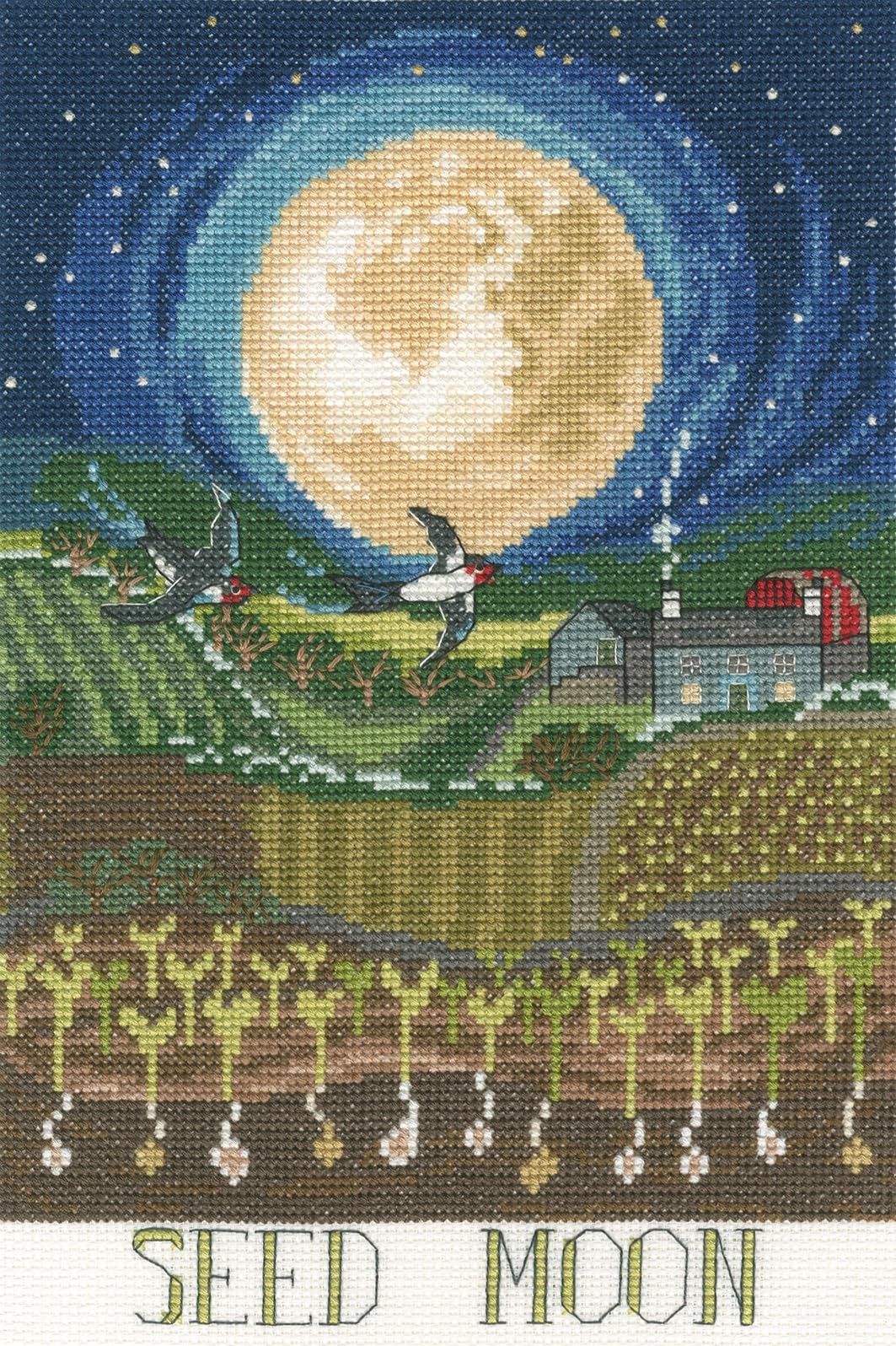 Bothy Threads Counted Cross Stitch Kit - Seed Moon