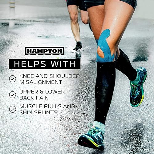 Miniatura 4 de Hampton Adams | As Seen on Shark Tank | Elastic Kinesiology Tape (Bulk Roll) | 135ft Uncut | Supports & Protects Muscle Wrist Knee Shoulder Back