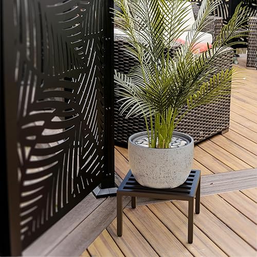 Miniatura 4 de Zhongma Paquete de 2 soportes resistentes para macetas de 12 pulgadas, construcción resistente, soporte cuadrado bajo para plantas de 12 x 12 x 7.87