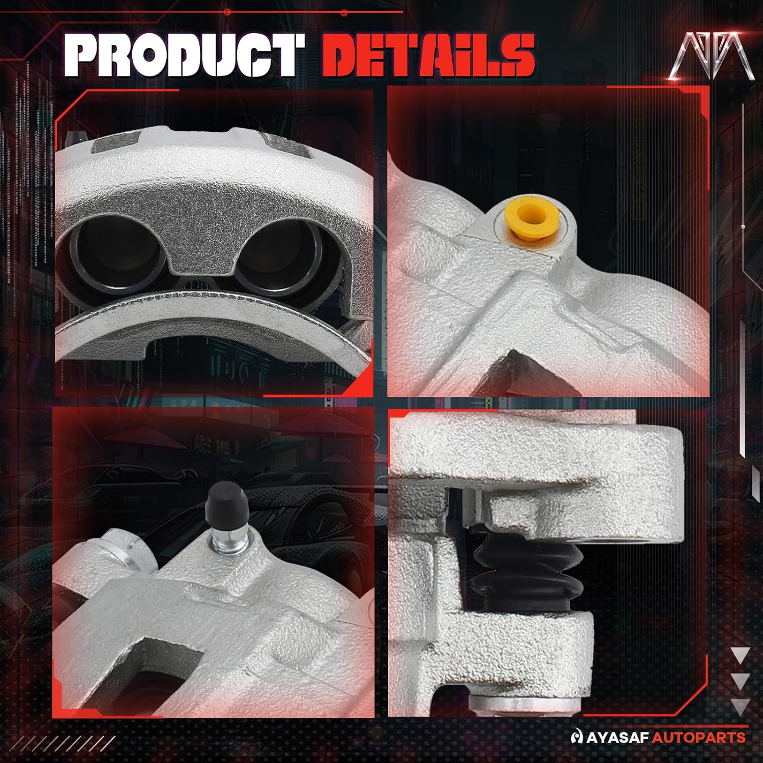 MAYASAF Brake Caliper 18B4695 Front Driver Side Left Caliper Assembly for Chevry 1998-05 Blazer/S10, for GMC 98-05 Jimmy/Sonoma, 98-00 Hombre, 98-01 Olds Bravada