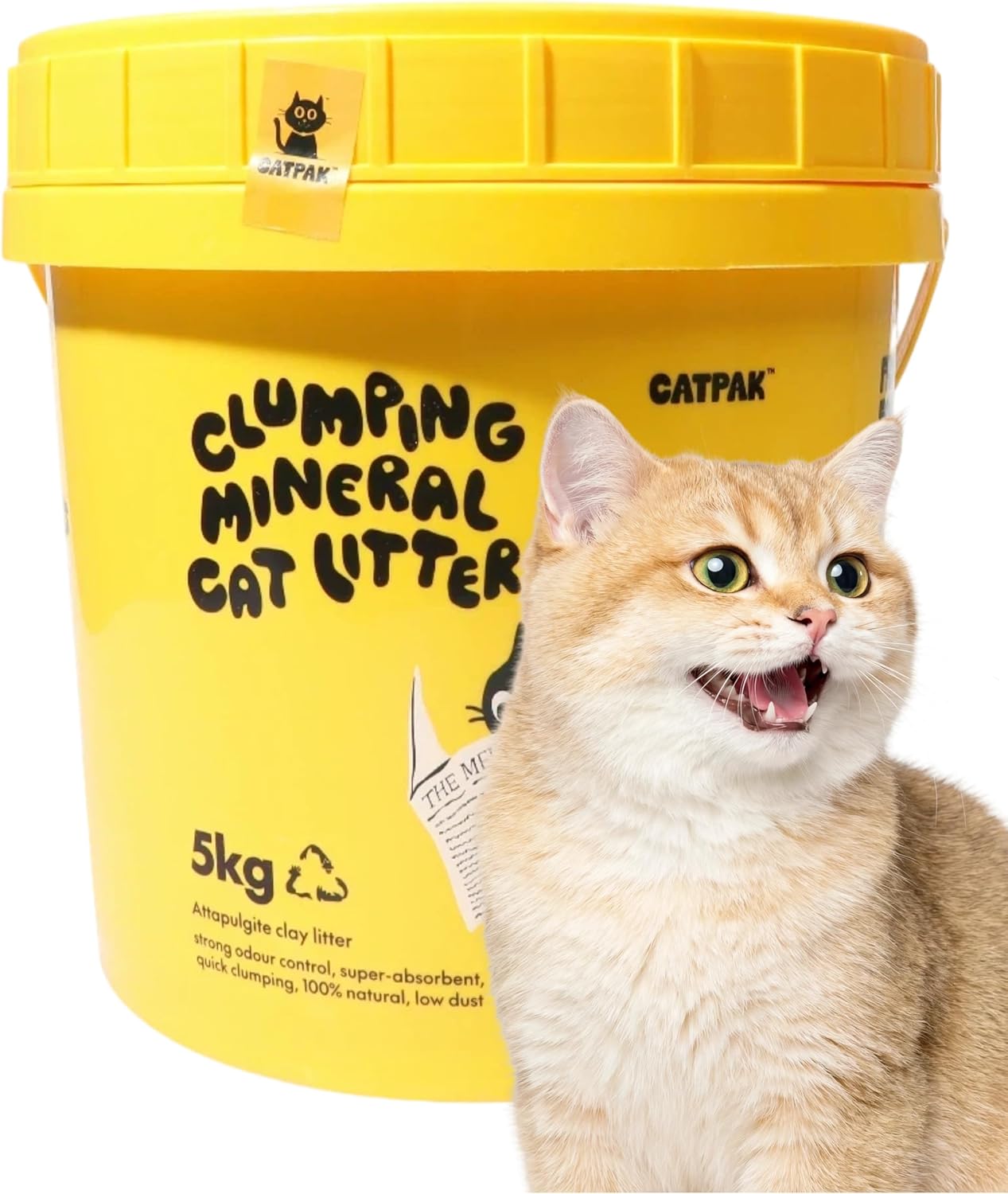Clumping Cat Litter - 100% Natural Attapulgite Clay, Ultra-Low Dust (0.35%), Lock & Dry Technology for a Fresh Home, Fast Clumping & High Absorbency, Eco-Friendly, 13.2 LB (6, Kilograms)