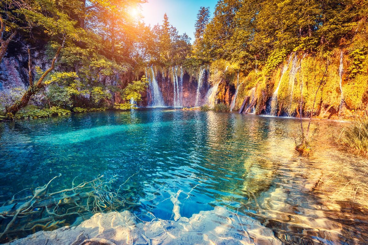 Mr. Broccoli Puzzle Plitvice Lake 1000 Pieces Waterfalls with Clear Water, 68 x 48 cm, For Ages 12 to Adult - Image 2