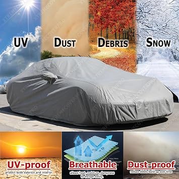 Car Cover fit 2013-2019 BMW 640I 650I M6 Gran Coupe ProPlus Series Grey