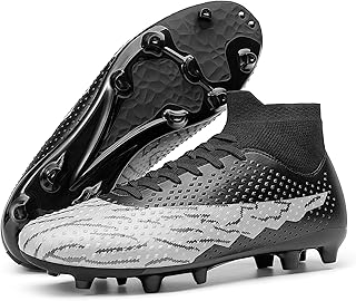 DREAM PAIRS Men's Firm Ground Soccer Cleats High-top Football Cleats FG/AG Professional Training Outdoor Lightweight Socce...