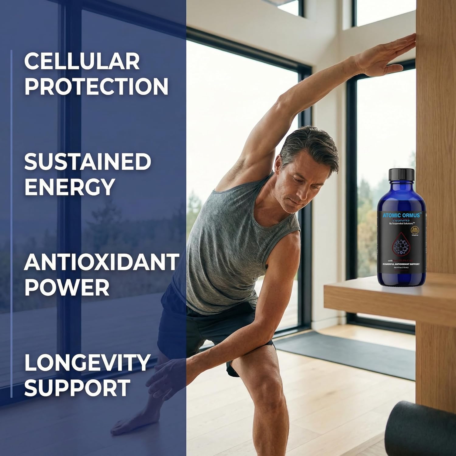 Atomic ORMUS Fusions C60 Monoatomic Gold – 4oz Liquid, 99.9% Pure C60 Carbon 60 + 24k Gold ORMUS, Solvent Free, Energy & Longevity Supplement