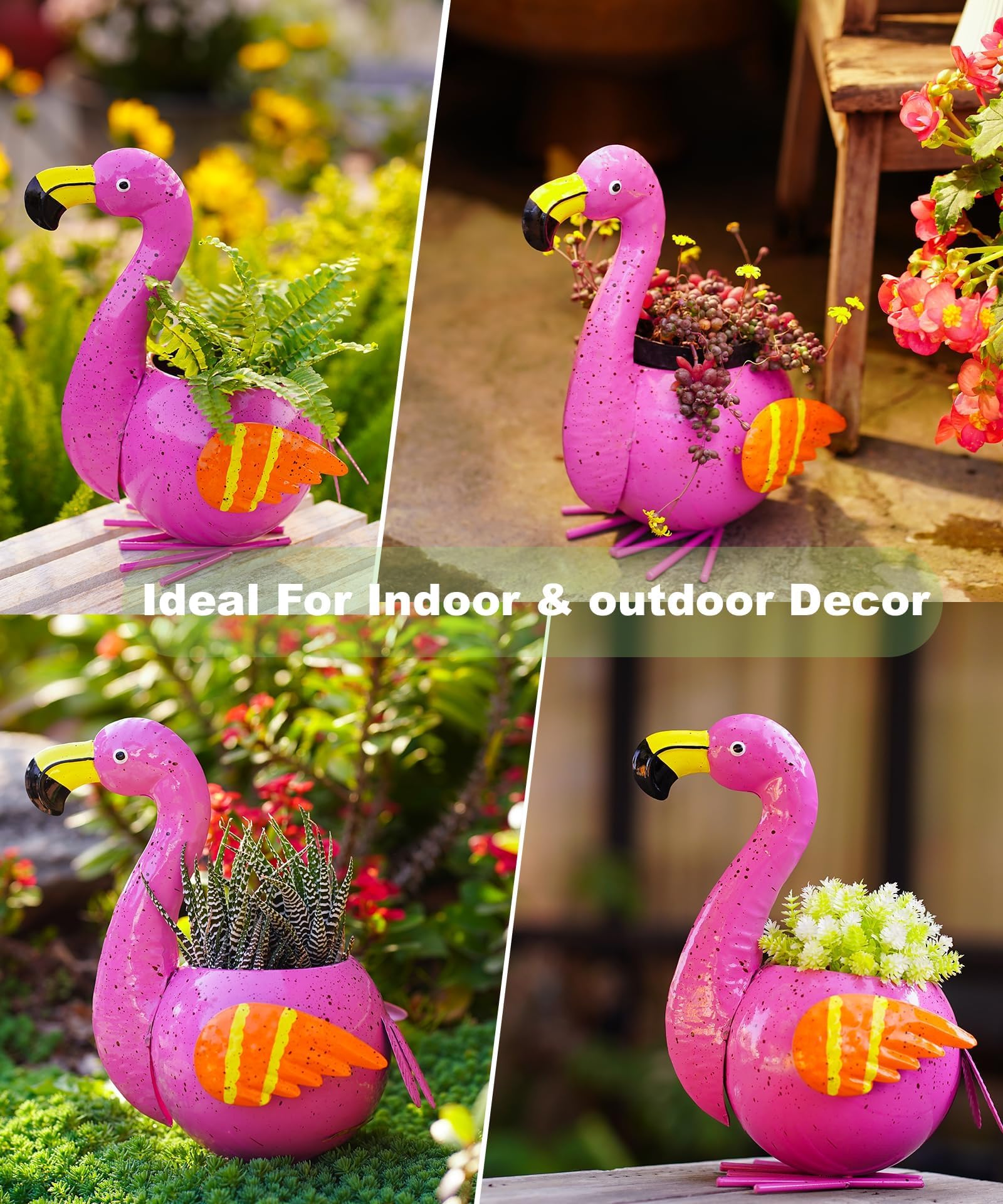 Amazon.com: Philodwell Metal Flamingo Flower Plant Pots: Cute