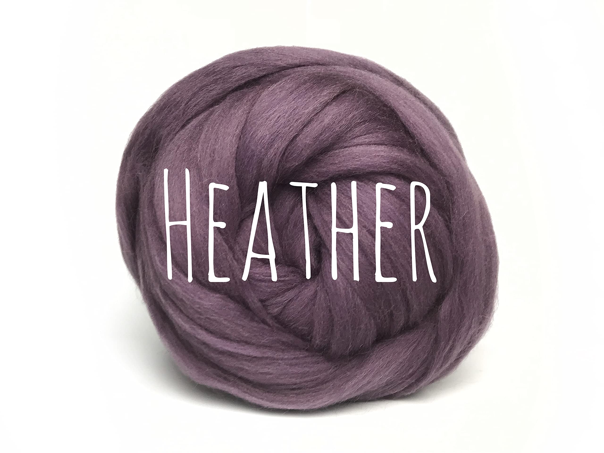 Chunky Wool - Heather - for arm Knitting Chunky Blanket Weaving Felting Jumbo Yarn Giant Wool Soft 1000g (1kg) (2.2lb)