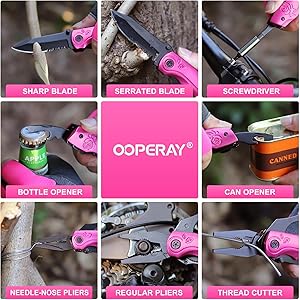 Womens Mom Gifts for Mothers Day Christmas, Stocking Stuffers for Women, Pin-k Multitool for Women, Christmas Birthday Stocking Stuffers Gifts for Wife Girlfriend Her, Anniversary Mothers Day Gift