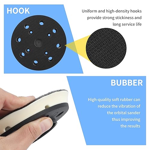 Miniatura 4 de Gironde New Update 492280 ETS 125 EQ - Almohadilla de lijado de repuesto, súper suave, compatible con lijadora Festool ESETS 125, almohadilla de