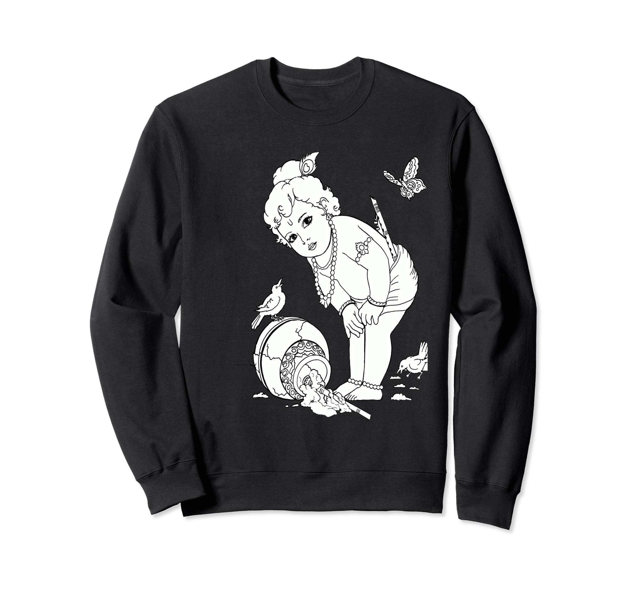 Natkhat Makhanchor Cute Baby Krishna Sweatshirt