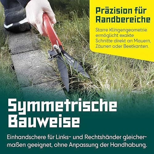 Miniatura 3 de BERGER Tijeras de césped de grado comercial, cuchillas de acero autoafilables con revestimiento antiadherente, cuerpo de acero forjado, cierre de