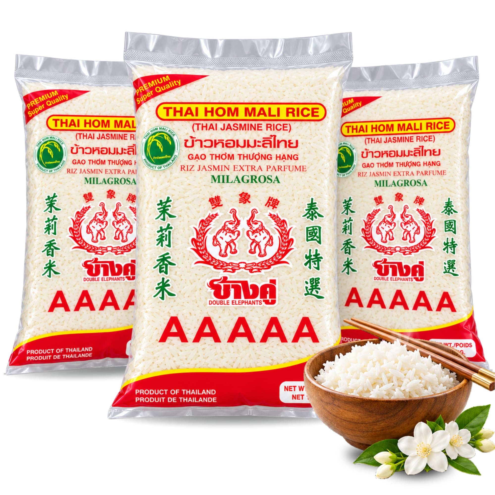 Arroz Jazmín Double Elephant, Origen Tailandia, 3 Unidades de 1 Kg - imagen 1