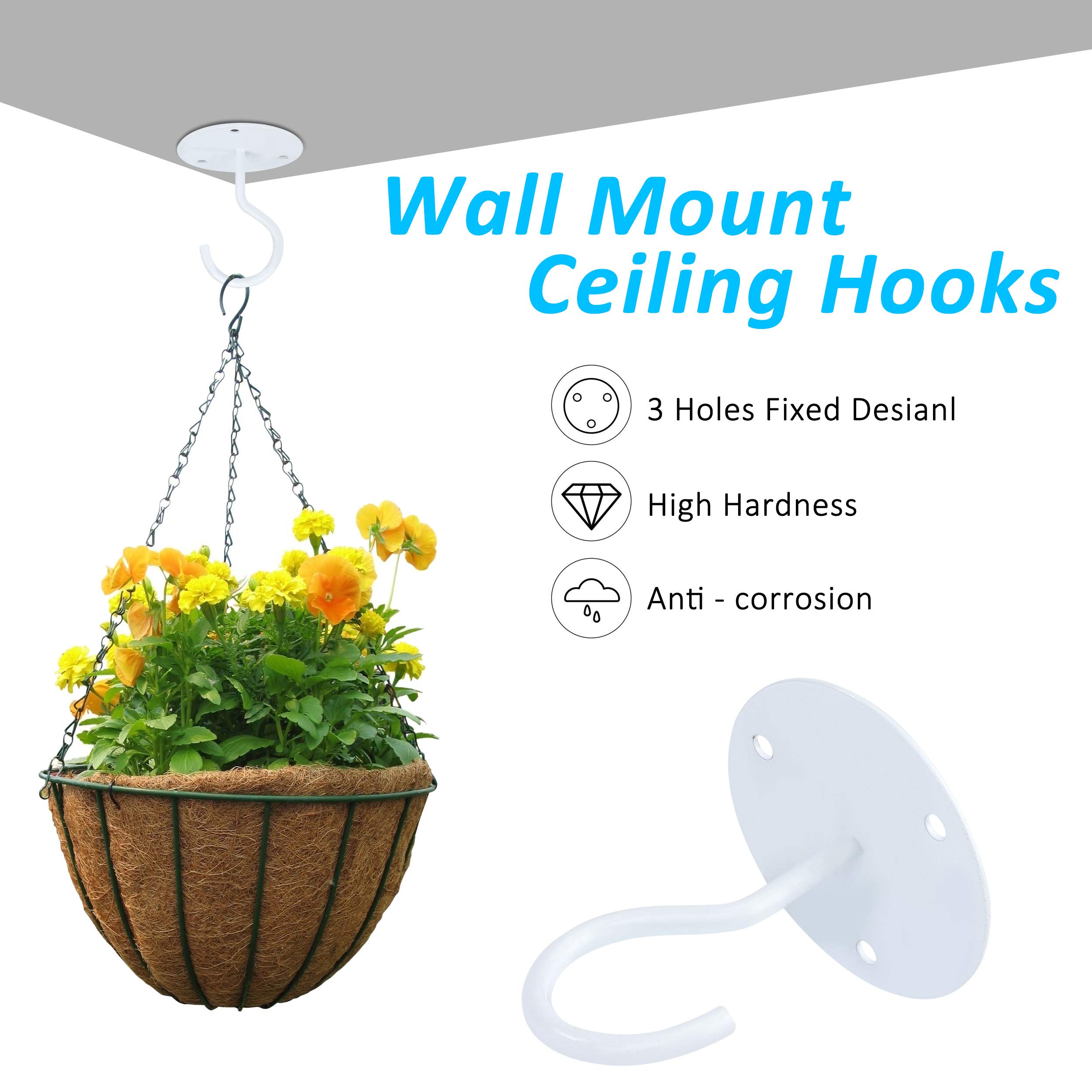 COOPHYA 2 Sets Deckenhaken Zinklegierung - Haken Für Hüte, Taschen & Pflanzen