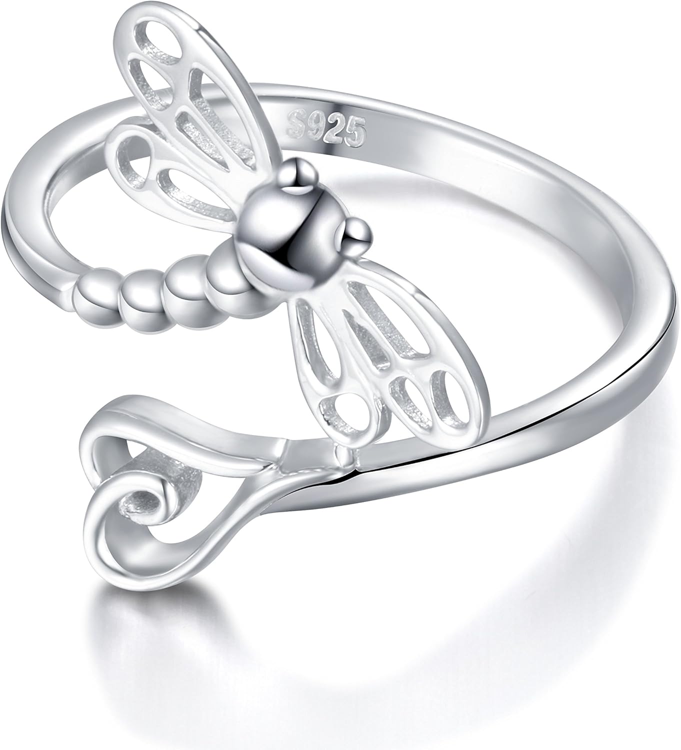 DAOCHONG 925 Sterling Silver Open Animal Rings for Women (Resizable Ring) - Image 4