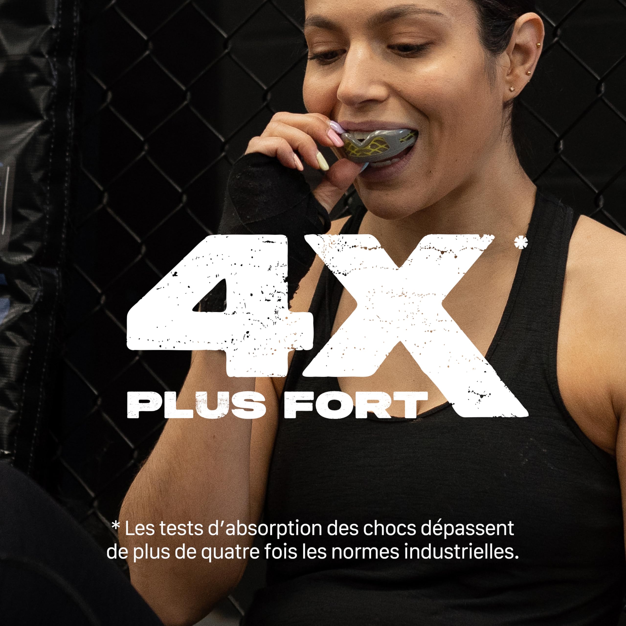 SafeJawz Nitro Protège-dents pour sports de contact avec étui Gris
