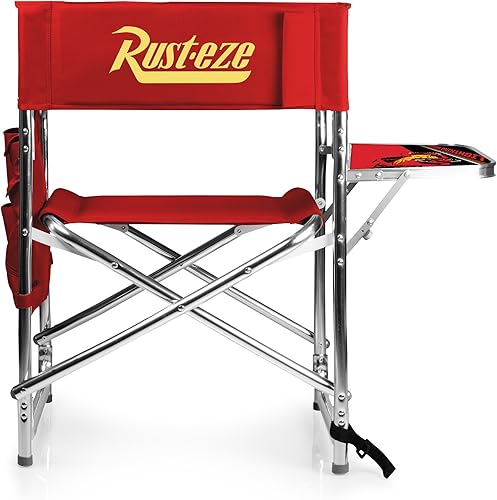 Miniatura 4 de PICNIC TIME Mesa auxiliar deportiva, playa, silla de campamento para adultos, 36.6 x 18.5 x 32.9, Disney Pixar Cars Lightning McQueen - Rojo
