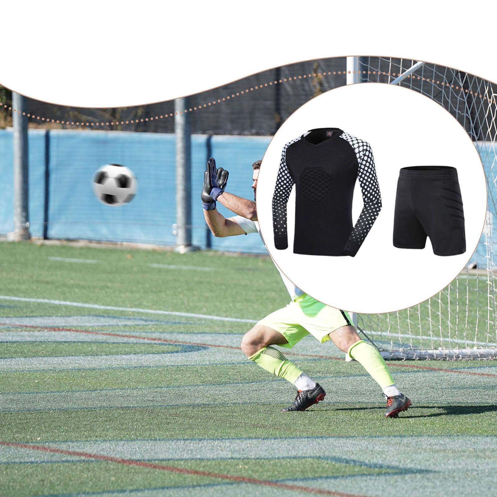 Kit de portero, equipo de entrenamiento, manga larga, poliéster, portero de fútbol para niños y adultos