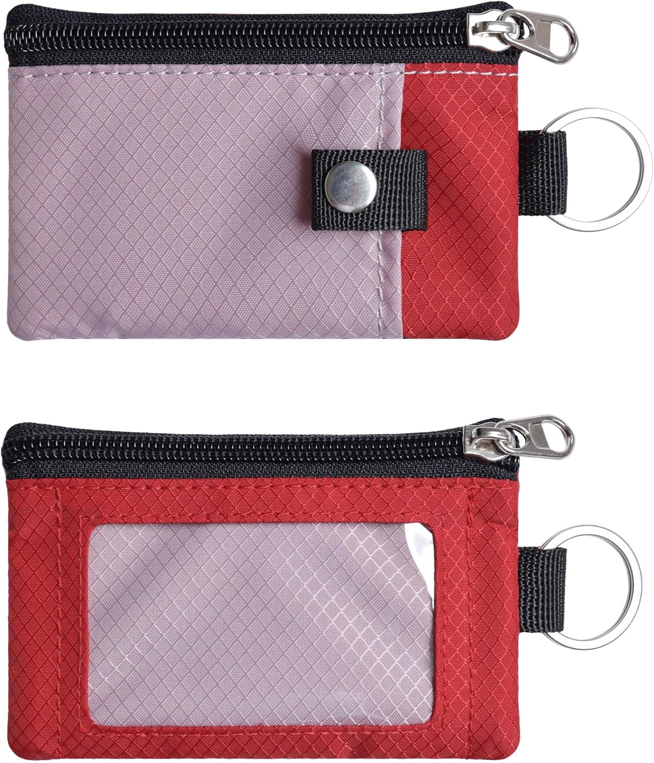 Minimalist RFID Blocking Small Wallet with ID Window,WaterResistant Zip Id Case Wallet with Lanyard Keychain for Cards,Cash,Travel,Women,Men - Image 3